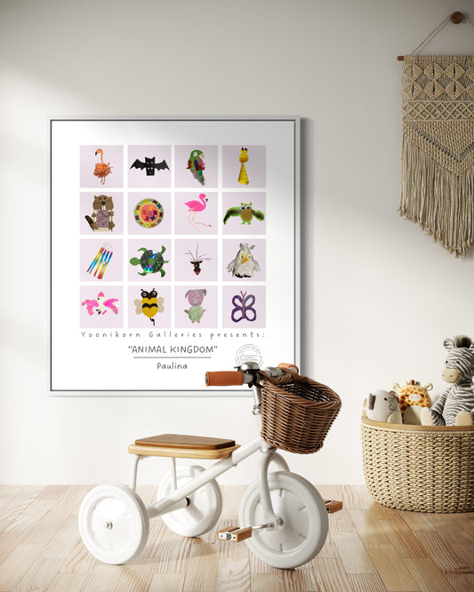 Personalisierter "Patchwork" Rahmen für mehrere Kunstwerke Deiner Kinder